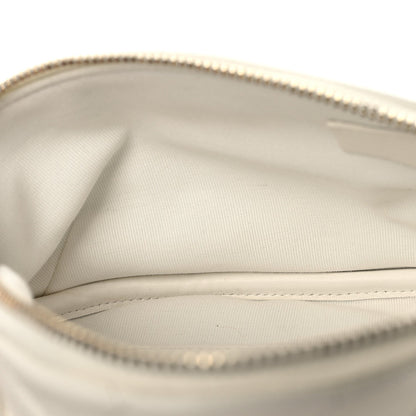 Caviar Quilted Sweetheart Belt Bag White