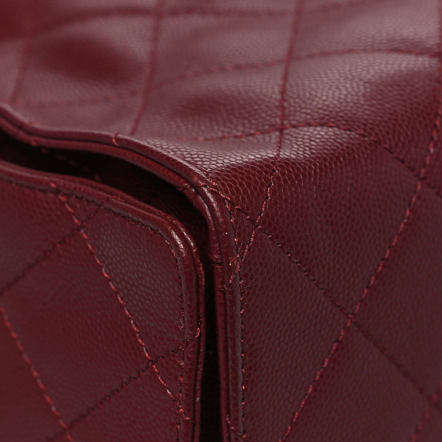 Caviar Quilted Medium Chanel 25 Handbag Burgundy