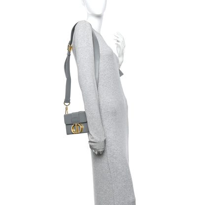 Box Calfskin 30 Montaigne Box Bag Gray