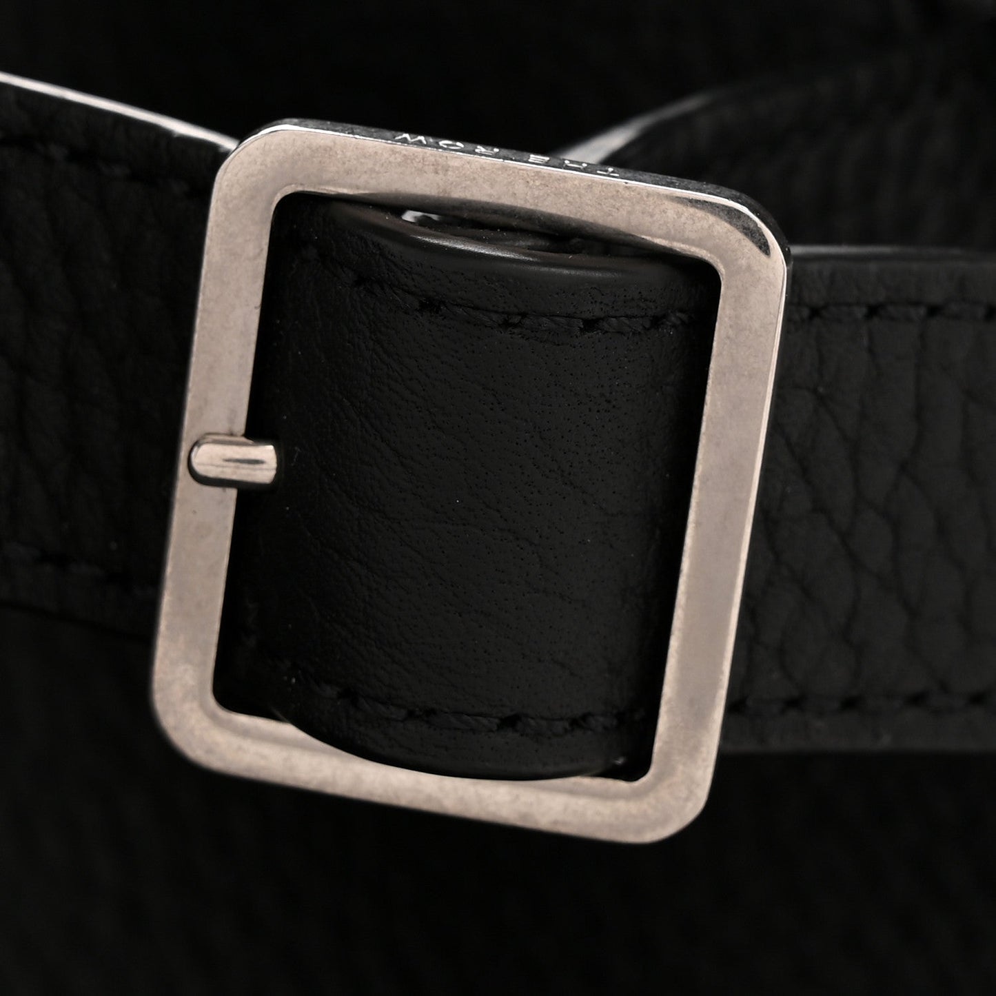 Matte Grained Calfskin Margaux Shoulder 12 Black