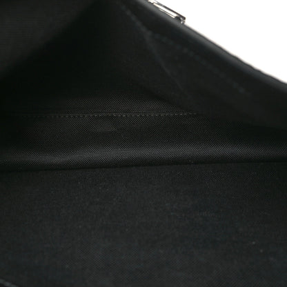 Calfskin Web Medium Business Case Black