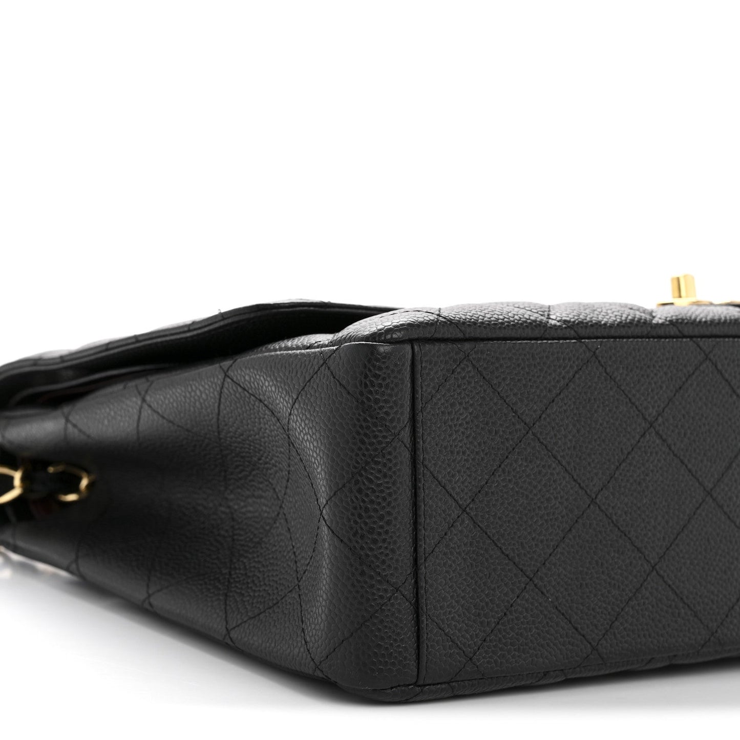 Caviar Quilted Maxi Double Flap Black