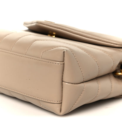 Calfskin Y Quilted Monogram Toy Loulou Crossbody Bag Dark Beige