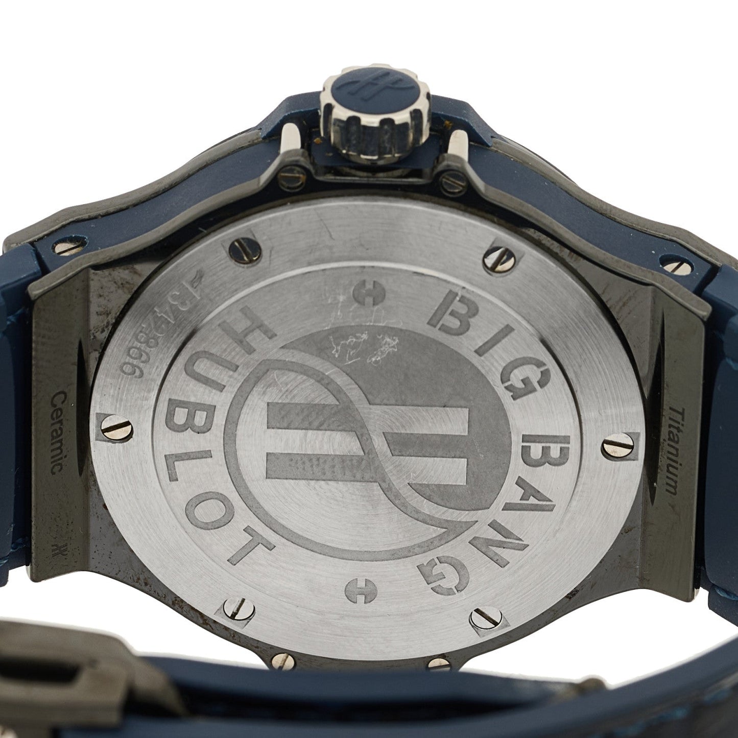 Ceramic Alligator Diamond 38mm Big Bang Quartz Watch Blue 361.CM.7170.LR.1204