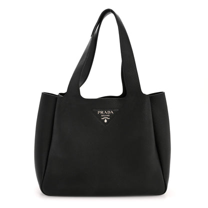 Vitello Daino Soft Large Dynamique Tote Black