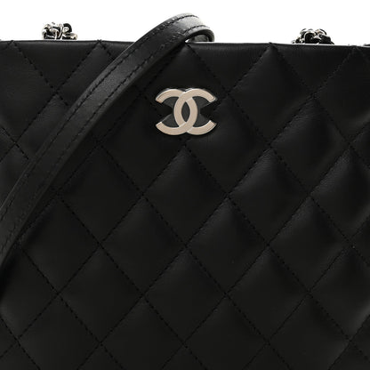 Lambskin Quilted Uniform Crossbody Bag Black