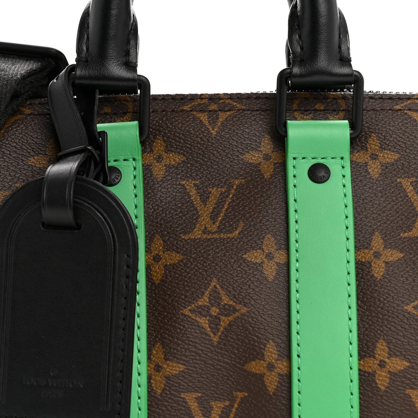 Monogram Macassar Keepall Bandouliere 25 Minty Green