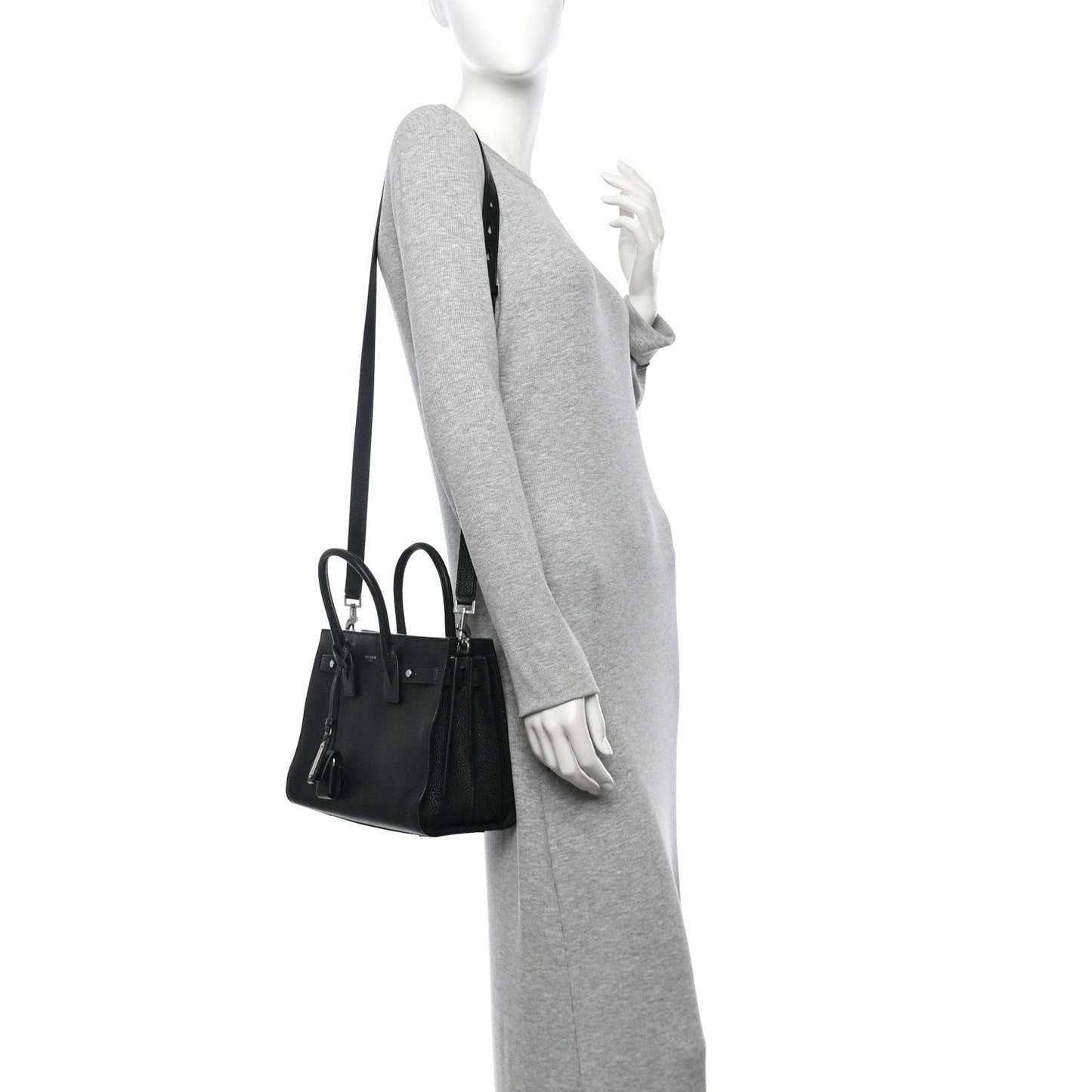 Grained Calfskin Baby Sac De Jour Souple Black
