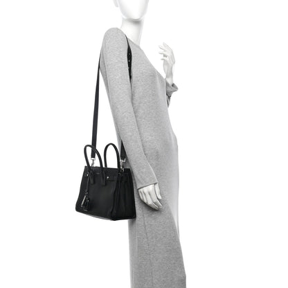 Grained Calfskin Baby Sac De Jour Souple Black