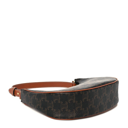 Triomphe Canvas Calfskin Medium Strap Ava Triomphe Shoulder Bag Tan