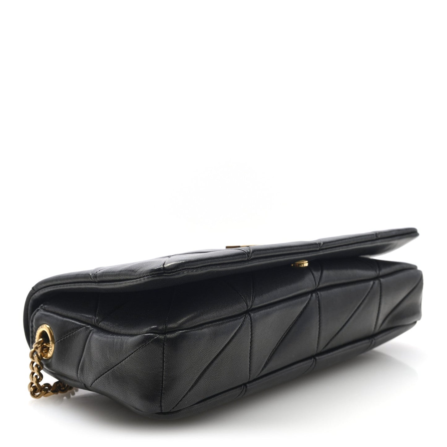 Lambskin Patchwork Monogram Medium Jamie Black
