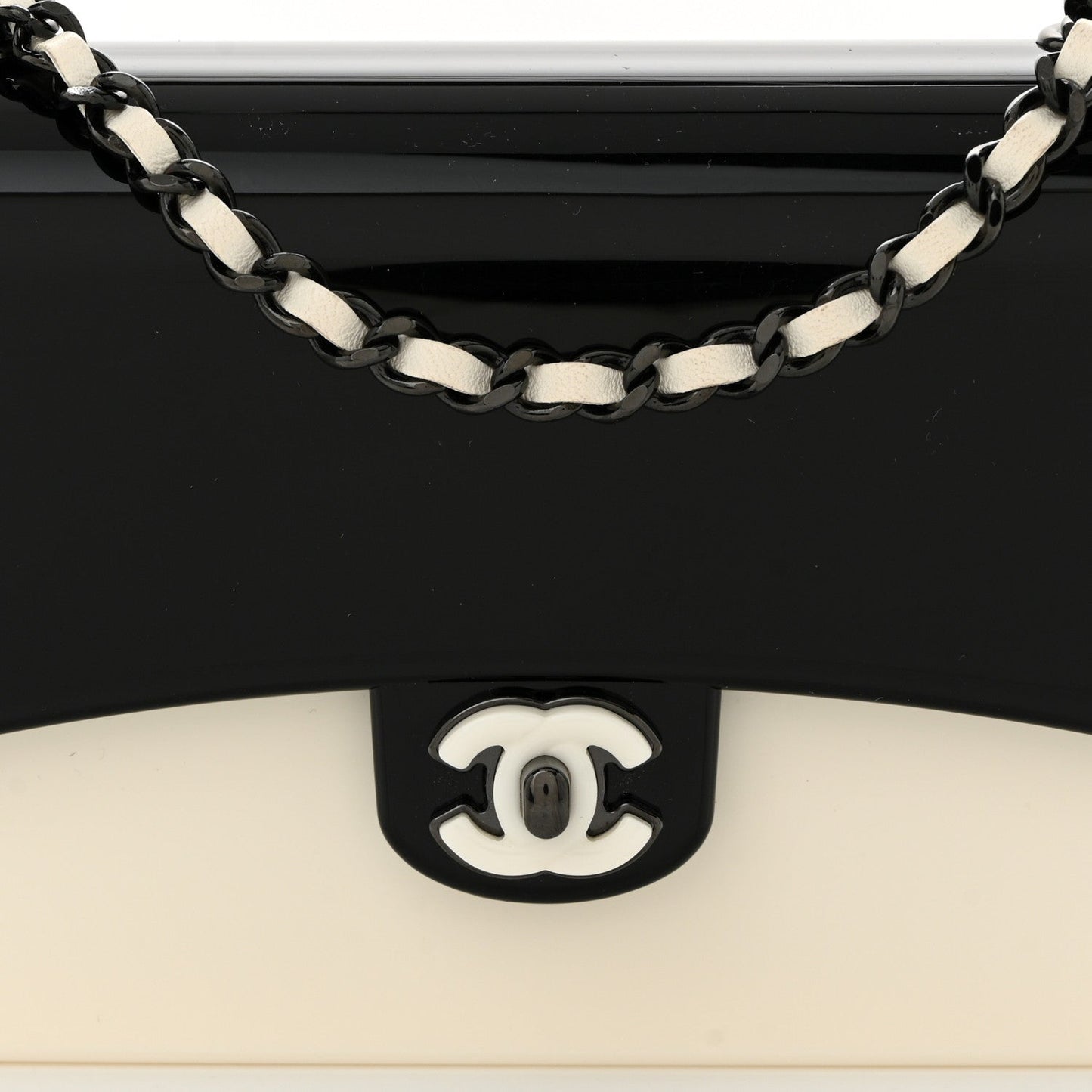 Plexiglass Plexi Coco Bag Black White