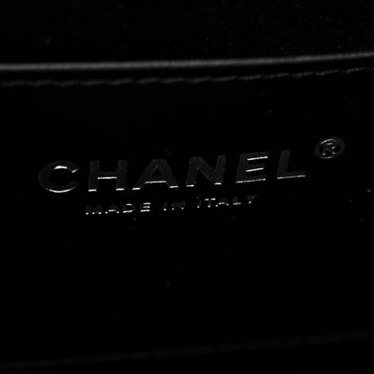 Metallic Caviar Quilted Mini Chanel 25 Handbag Silver