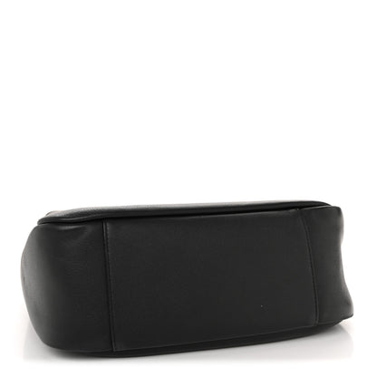 Smooth Calfskin Large Le 5 A 7 Soft Hobo Black