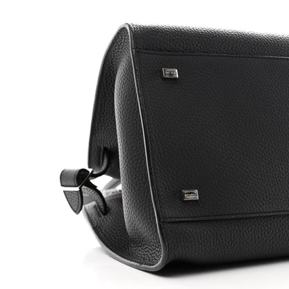 Matte Grained Calfskin Soft Margaux 12 Black
