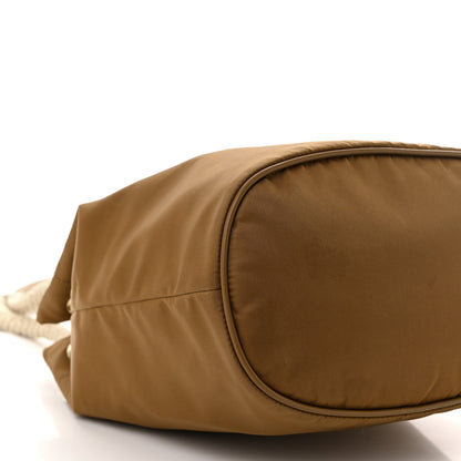 Re-Nylon Triangle Mariner Small Bucket Bag Brandy
