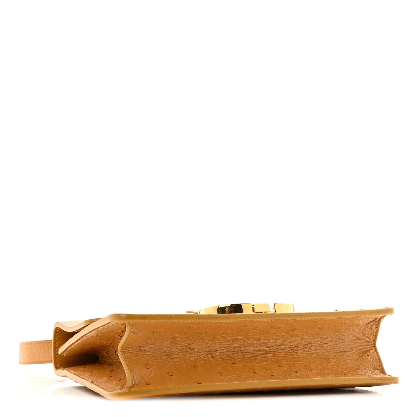 Ostrich 30 Montaigne Flap Bag Brown