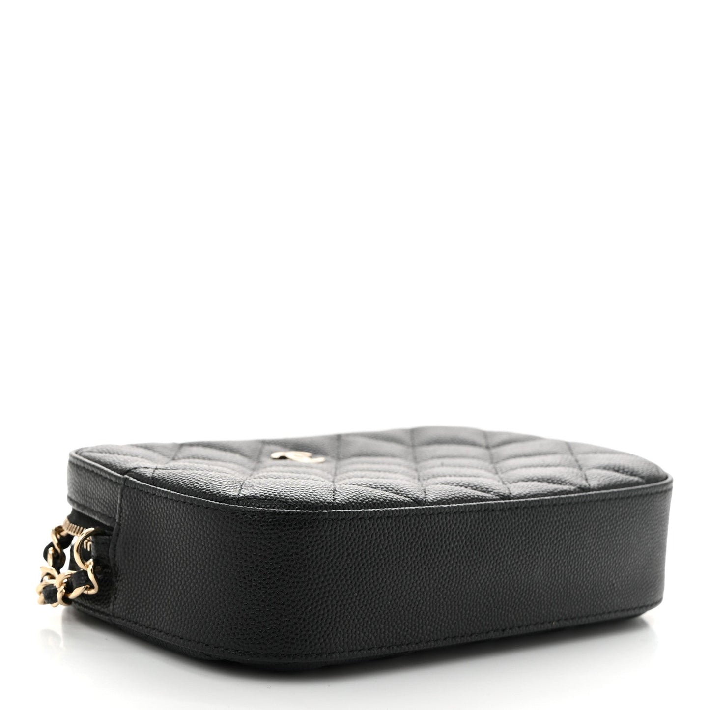 Caviar Quilted Vanity With Chain Black