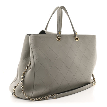Bullskin Stitched Large Shopping Bag Grey