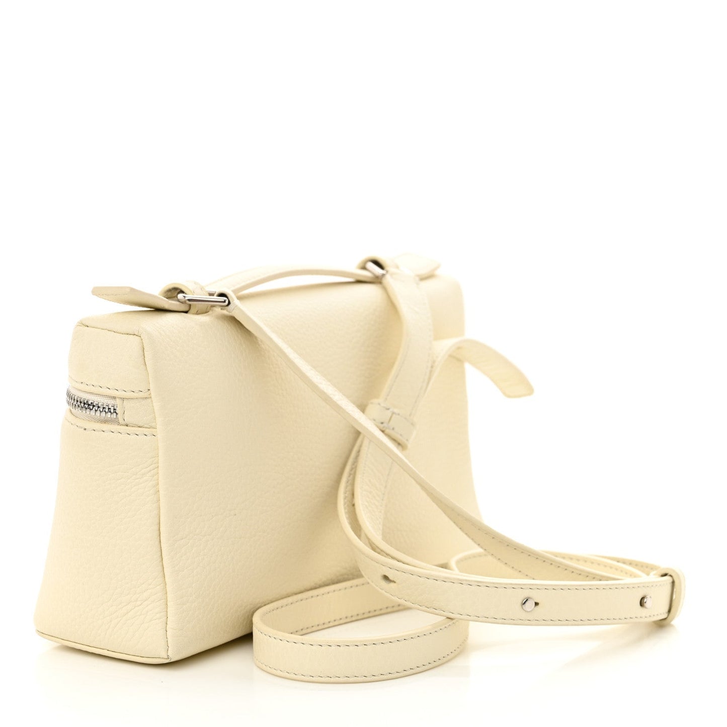 Grained Calfskin L19 Extra Pocket Pouch Whisper White