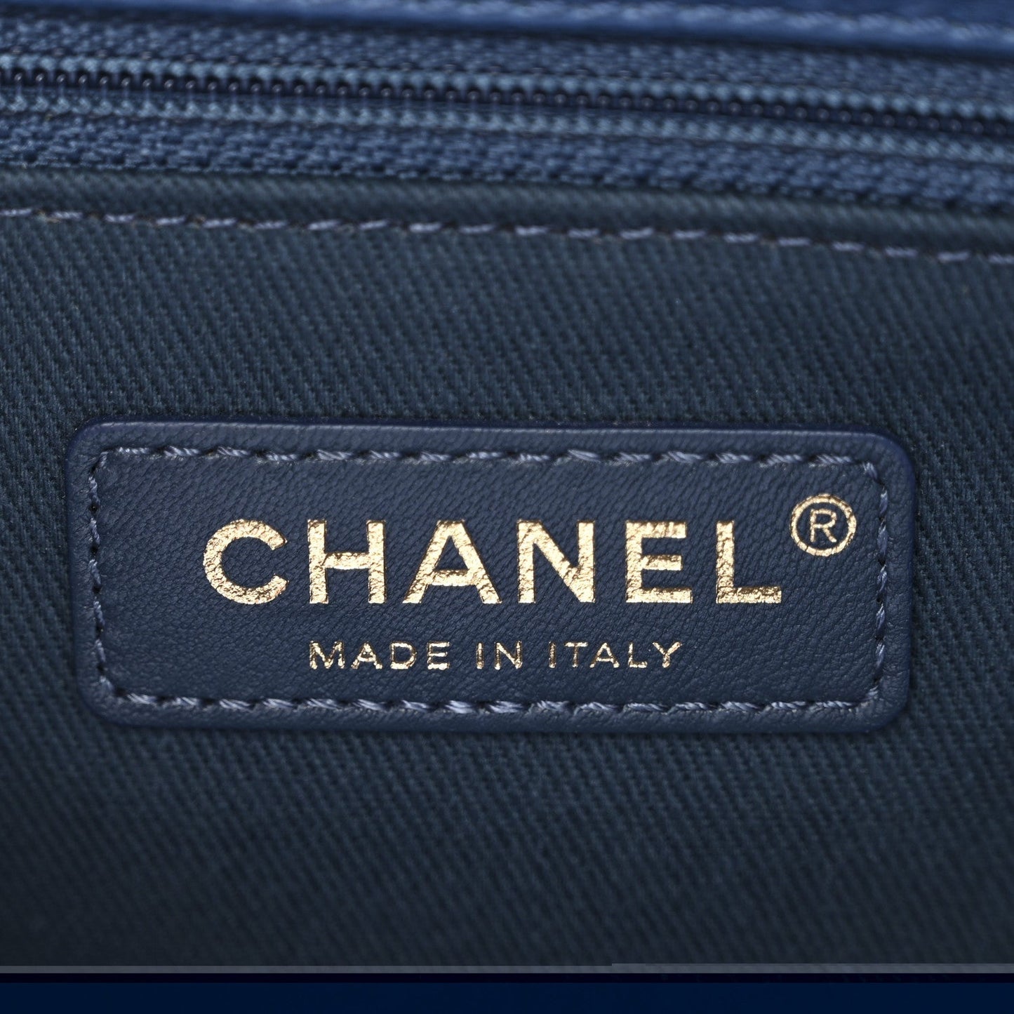 Aged Calfskin Chevron Quilted Small Coco Handle Flap Blue
