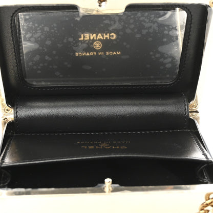 Patent Calfskin Boy Minaudiere Black