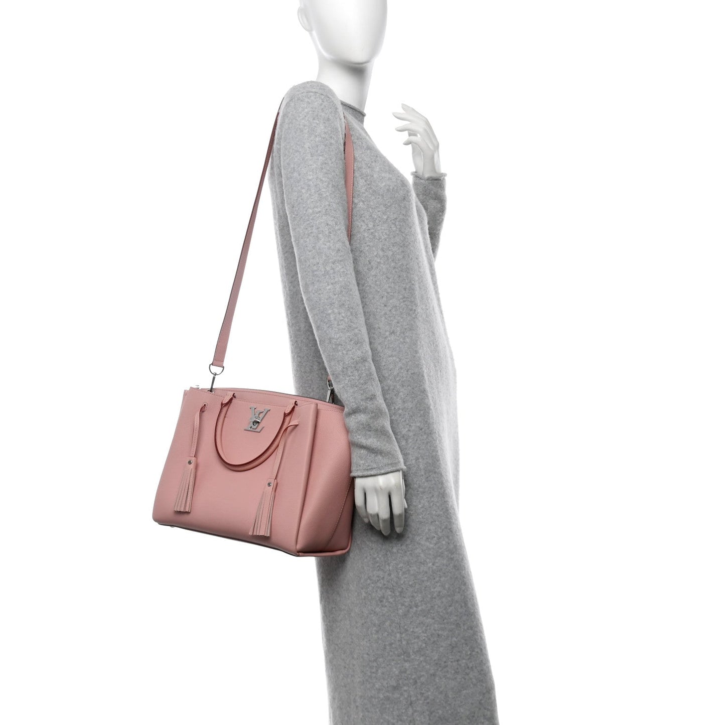 Calfskin Lockmeto Rose Poudre