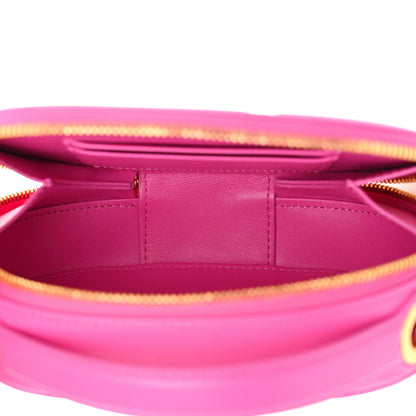 Calfskin CD Signature Oval Crossbody Camera Bag Rani Pink