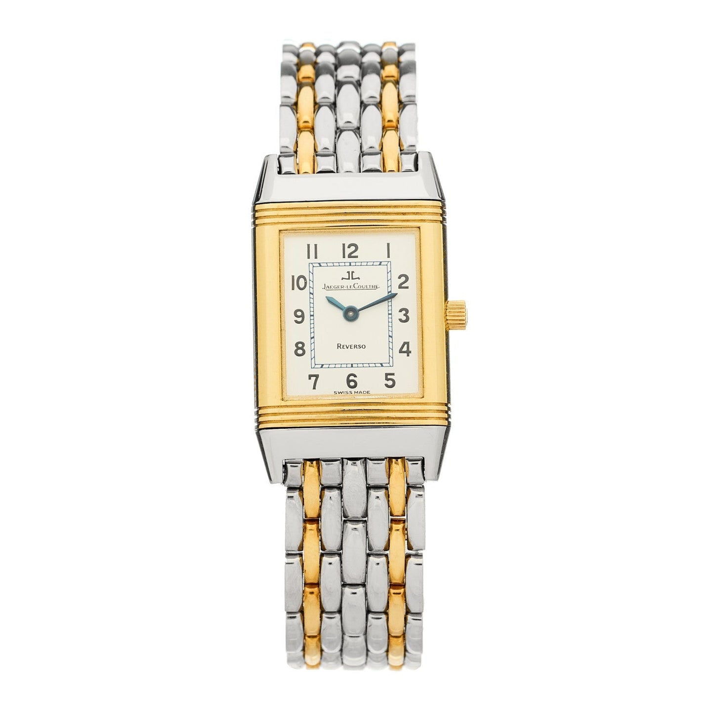 Stainless Steel 18K Yellow Gold 20mm Reverso Lady Manual Winding Watch White 260.5.86