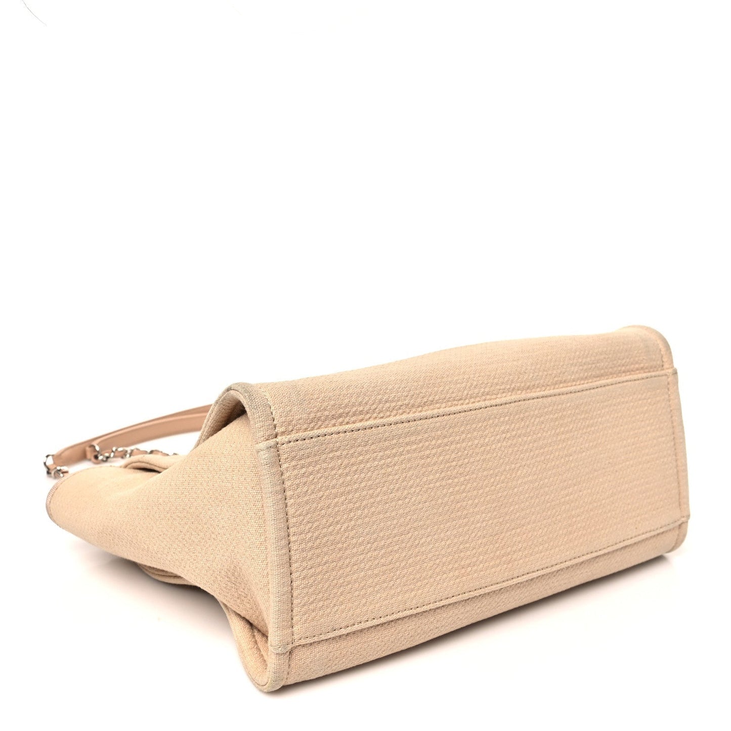 Mixed Fibers Small Deauville Tote Beige
