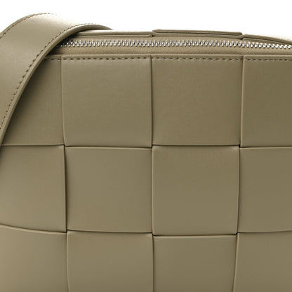 Lambskin Maxi Intrecciato Cassette Camera Bag Travertine