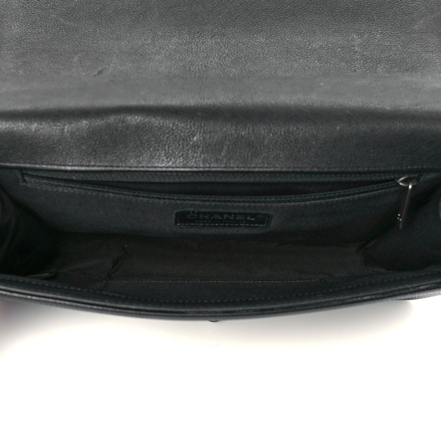 Grained Calfskin Quilted New Medium Boy Flap Black