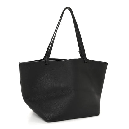 Grained Calfskin Park Tote Three Black