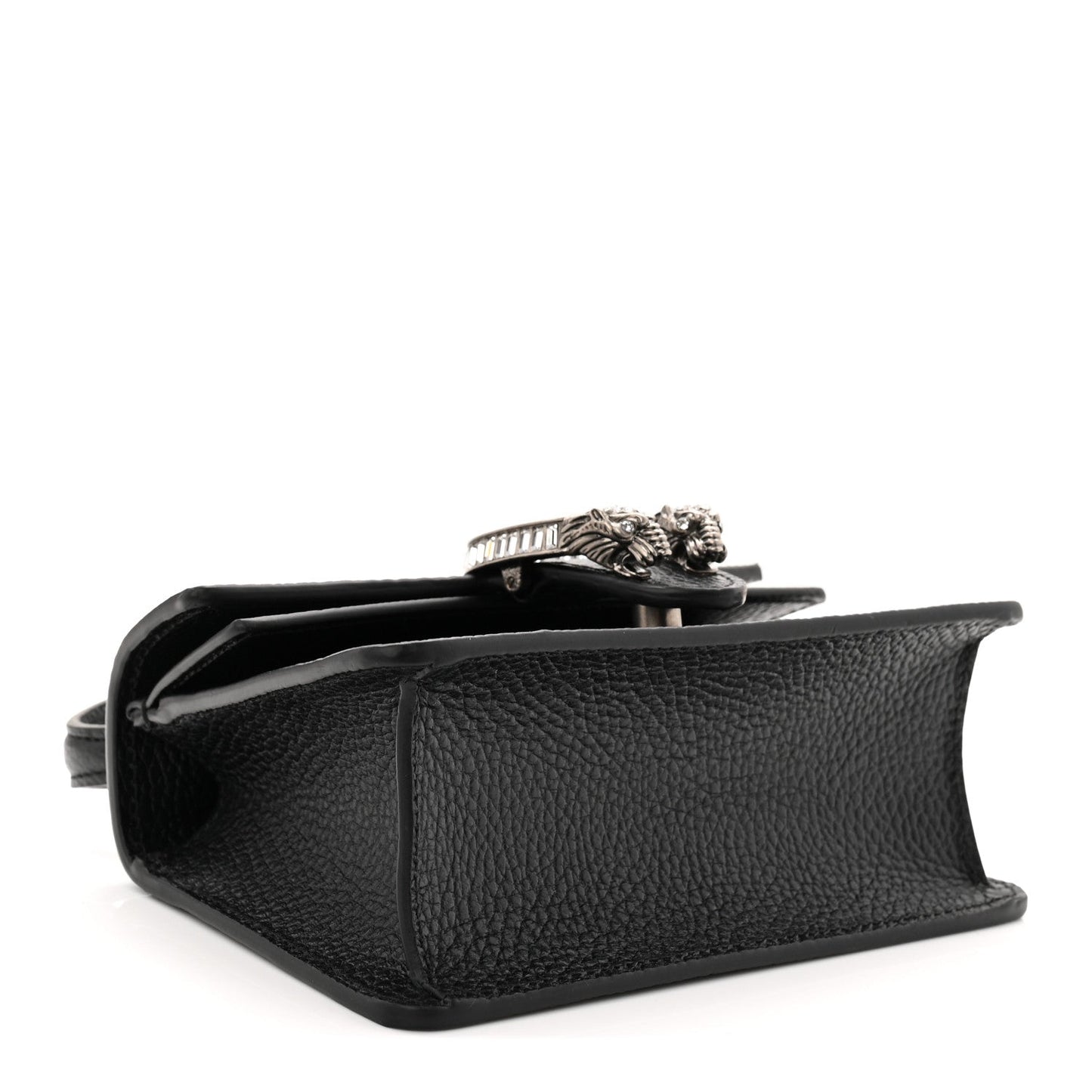 Dollar Calfskin Crystal Mini Dionysus Top Handle Bag Black Crystal