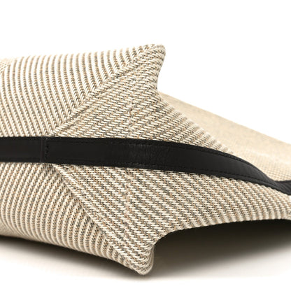 Cotton Calfskin Paula's Ibiza Medium Puzzle Fold Tote Ecru Hazel