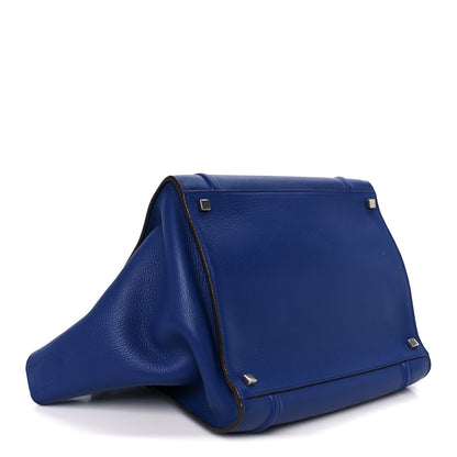 Grained Calfskin Medium Phantom Luggage Indigo