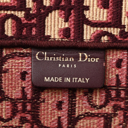 Oblique Large Book Tote Burgundy Multicolor