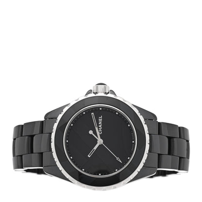 Stainless Steel Ceramic 38mm J12 Untitled Automatic Watch Black