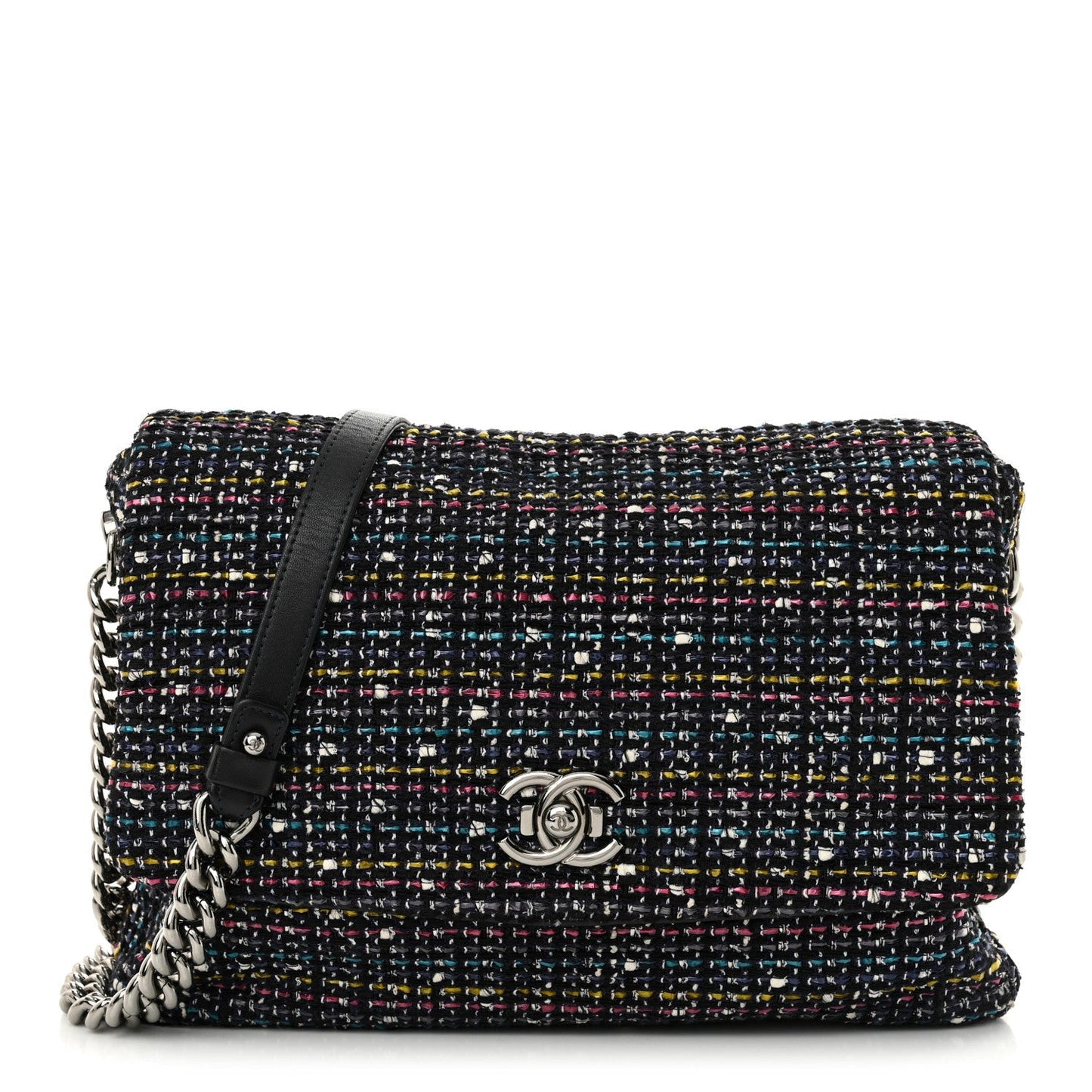 Tweed Small Messenger Flap Navy