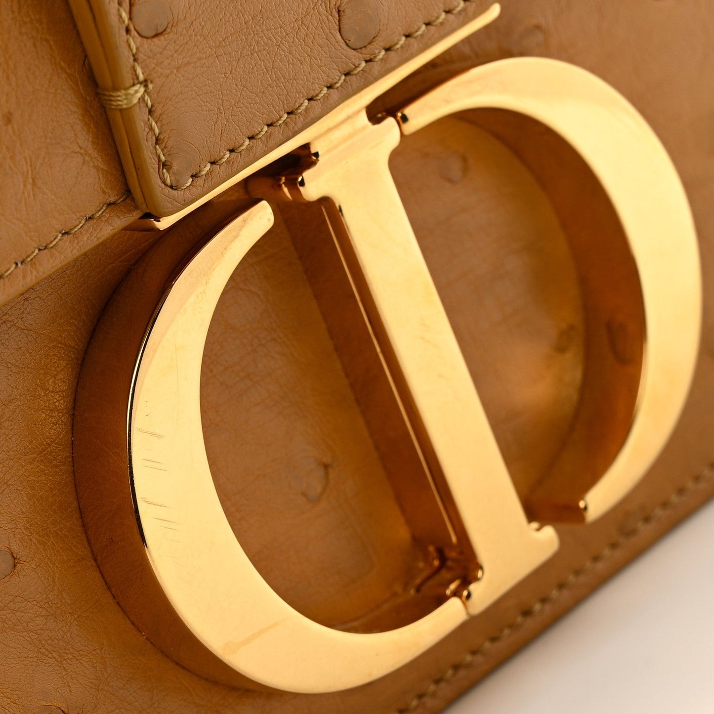 Ostrich 30 Montaigne Flap Bag Brown