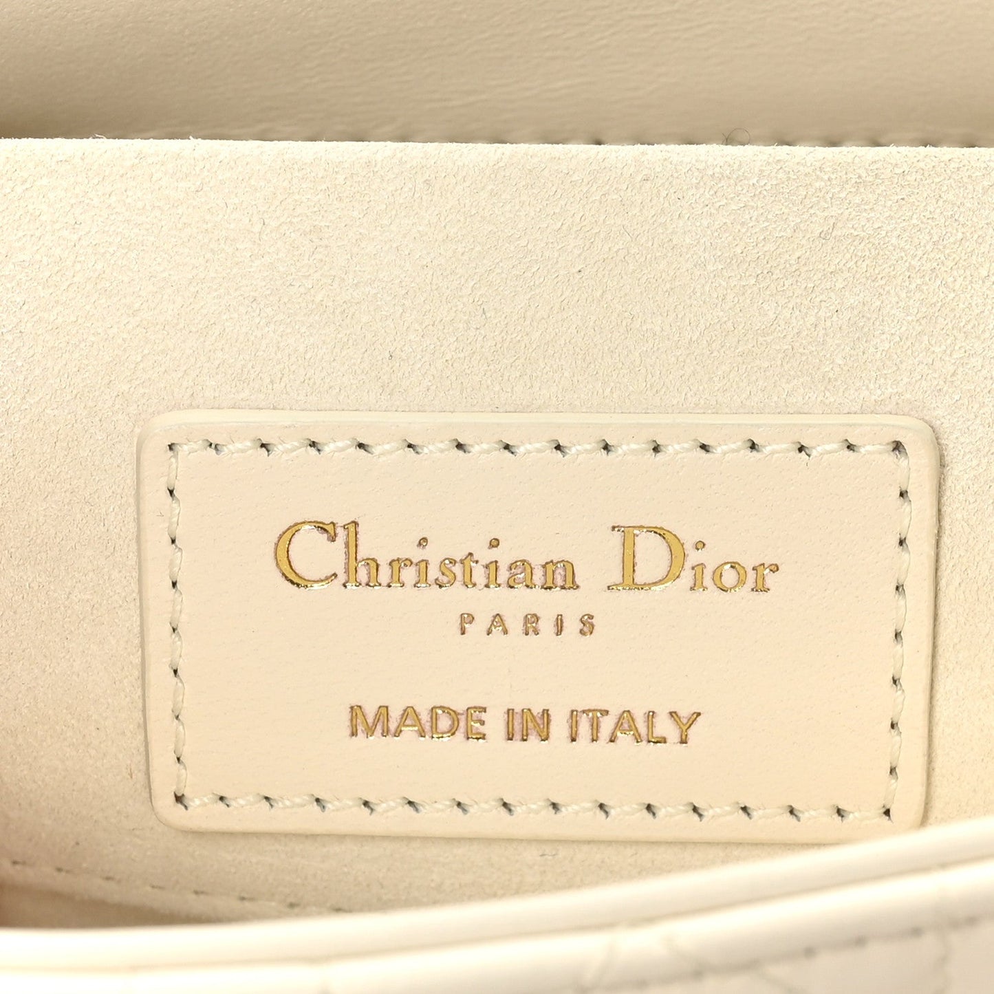 Lambskin Cannage Small Lady D-Joy Latte