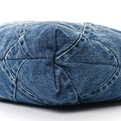 Denim Quilted Chanel 22 Blue