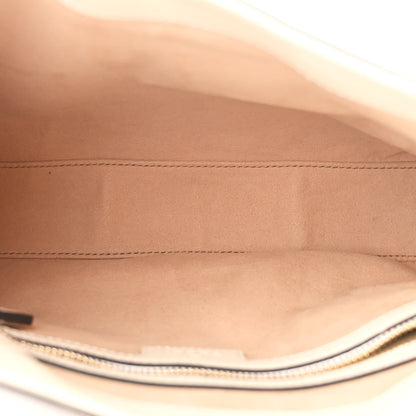 GG Supreme Monogram Moon Calfskin Medium Padlock Shoulder Bag Beige Ebony Mystic White