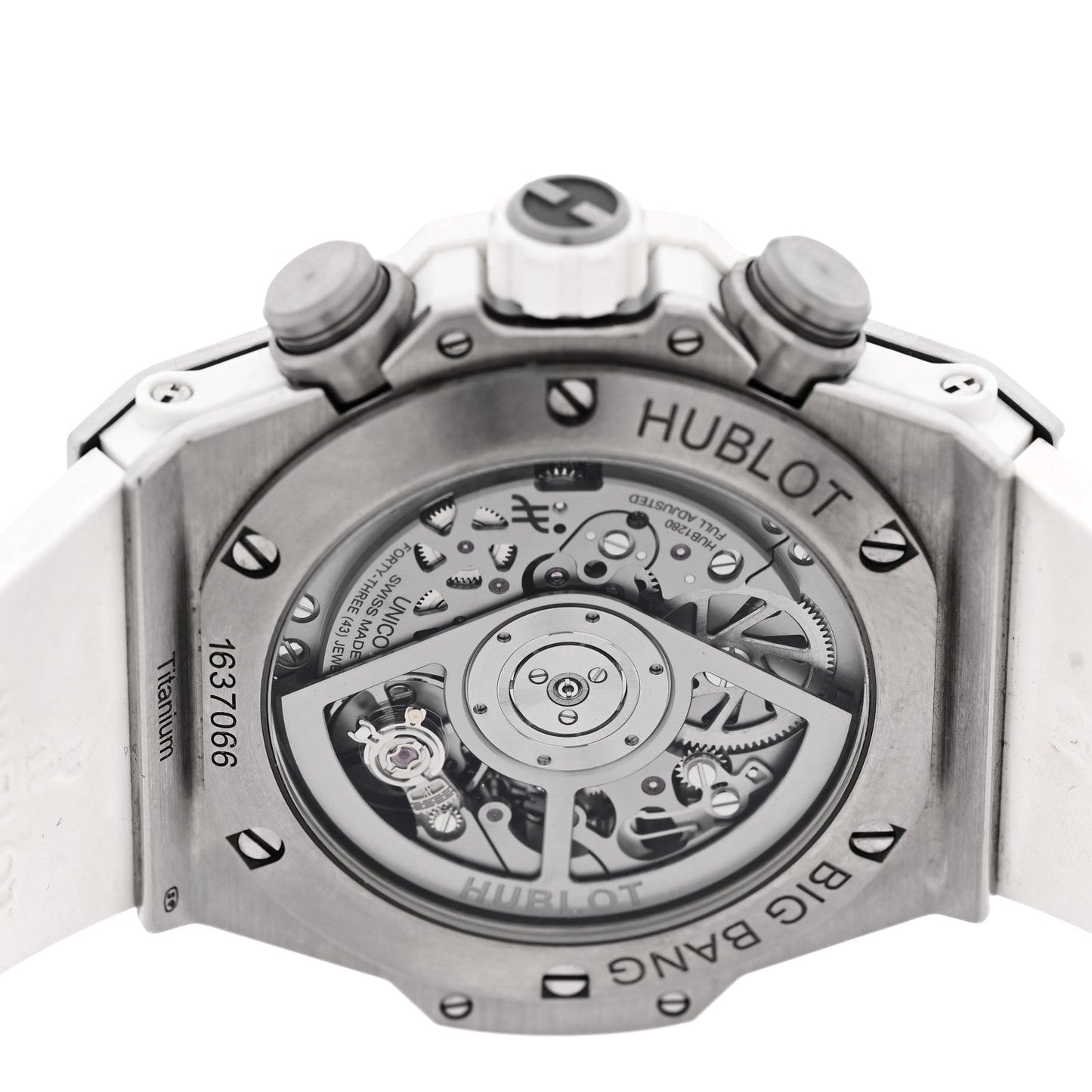 Titanium Rubber 42mm Big Bang Unico Automatic Watch White 441.NE.2010.RW
