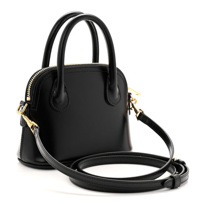 Shiny Calfskin Mini Honorine Bag Black