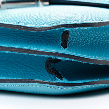 Epsom Enamel Constance 18 Bleu Du Nord Rouge de Coeur