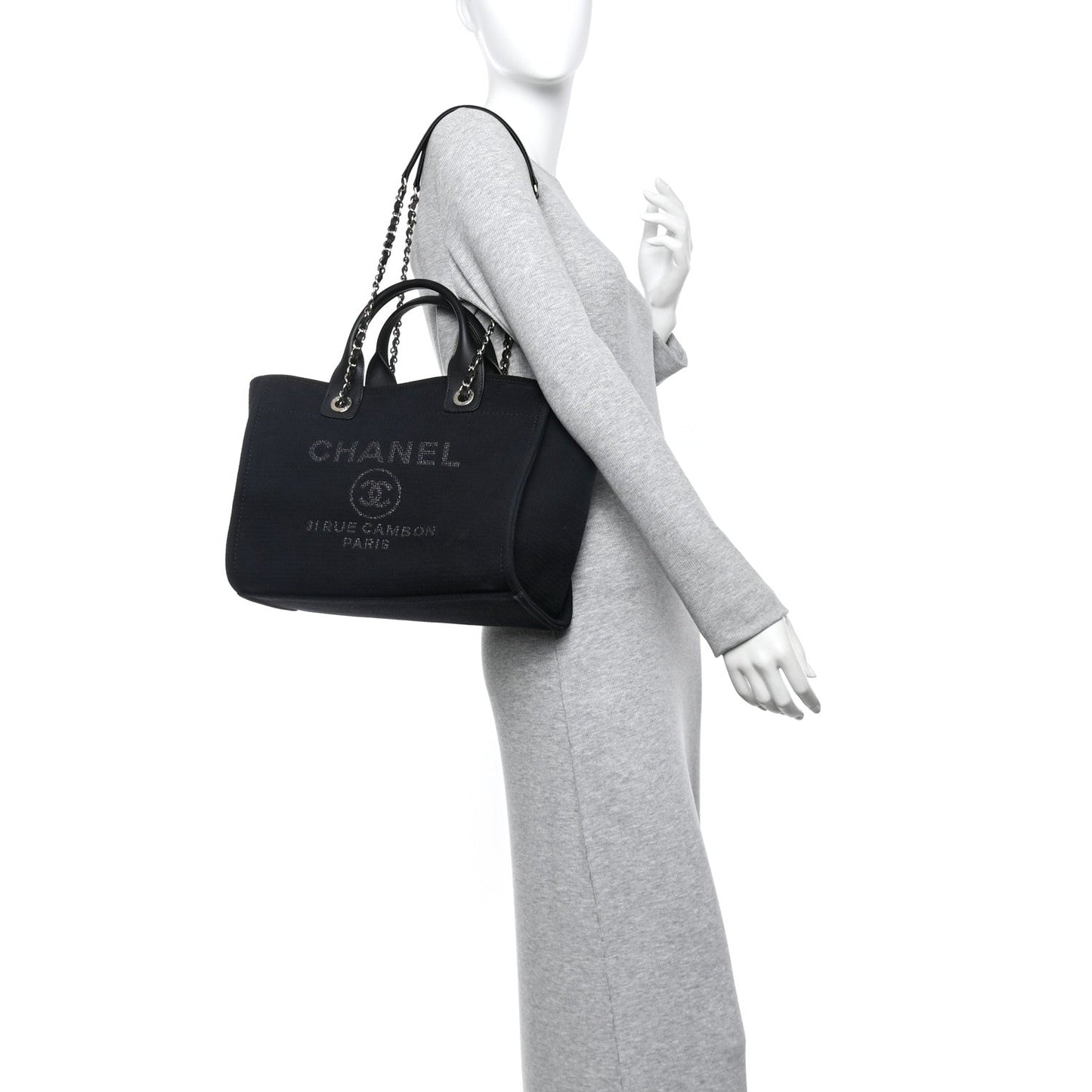 Mixed Fibers Small Deauville Tote Black
