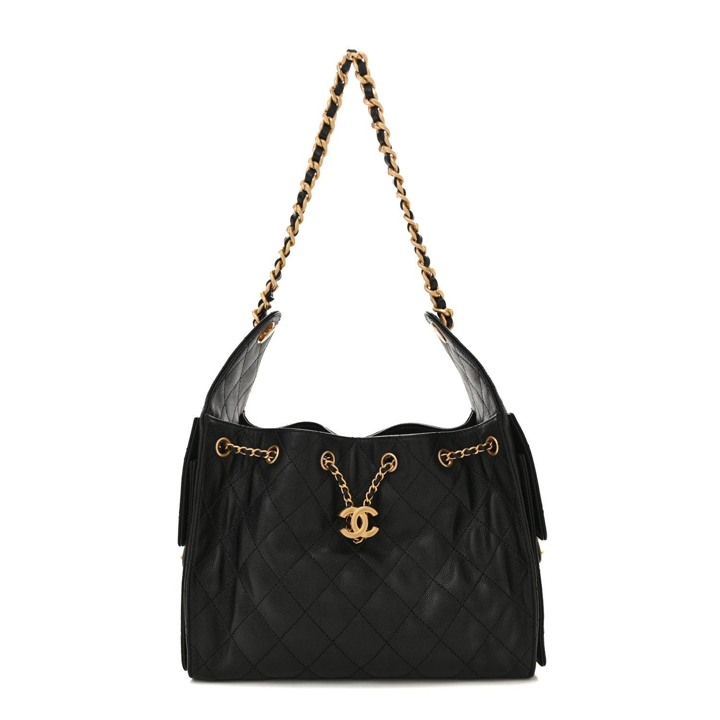 Caviar Quilted Small Chanel 25 Handbag Black