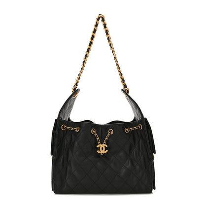 Caviar Quilted Small Chanel 25 Handbag Black