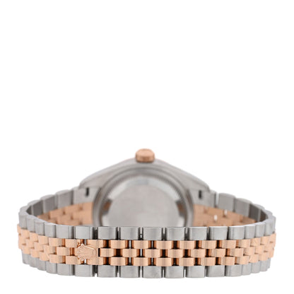 Stainless Steel 18K Everose Gold Diamond 28mm Oyster Perpetual Datejust Watch Green 279171